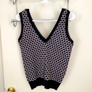 Zara Knit Graphic Print Vest | Size M